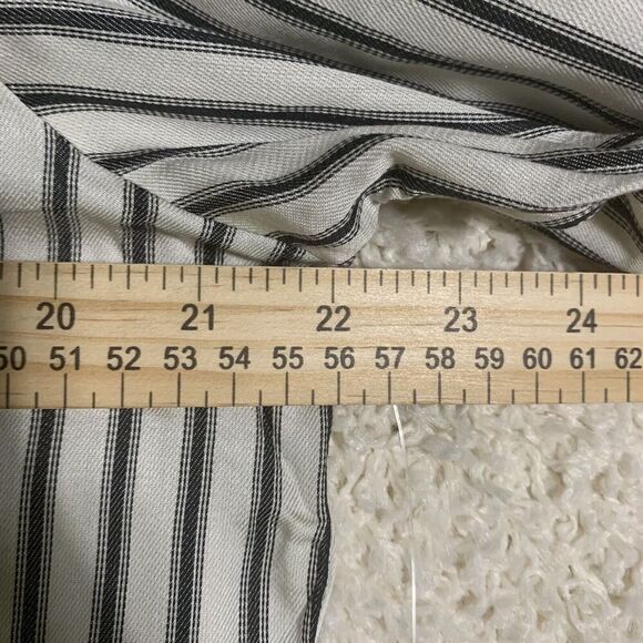 RVCA‎ Sunday Collection Striped Button Up White Shirt Womens Size Medium NWT Top - Picture 10 of 11